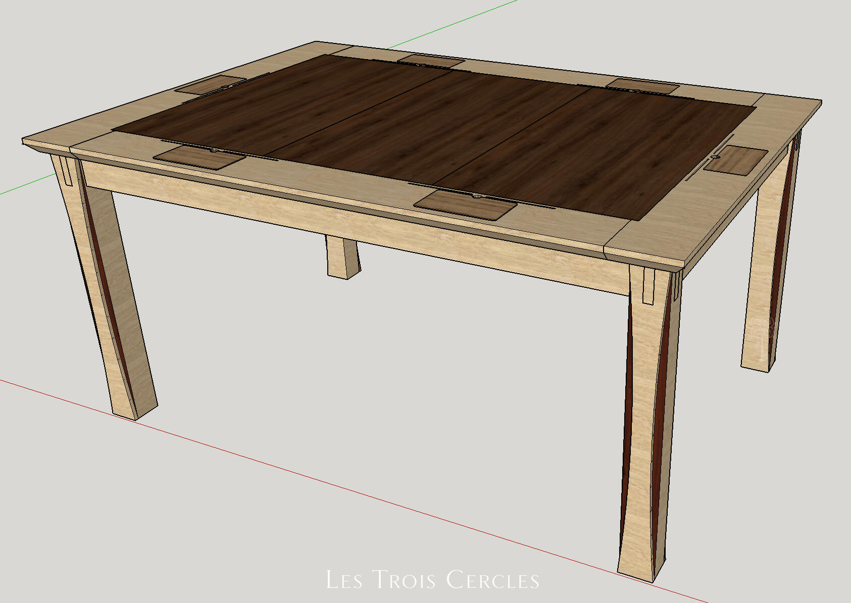 Dessin Table HALONA - Les Trois cercles
